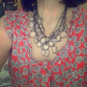 Vintage J Crew Multi-Strand Crystal Necklace